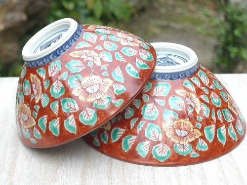 京焼 清水焼 山本壹楽窯「赤濃牡丹唐草」赤絵夫婦茶碗 （ 2個セット）未使用 Amazon | 赤濃牡丹唐草夫婦茶碗 壹楽 | 京焼清水焼 | 飯碗 通販